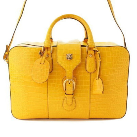 Gucci Croco Bag Yellow - Picture 1 of 10
